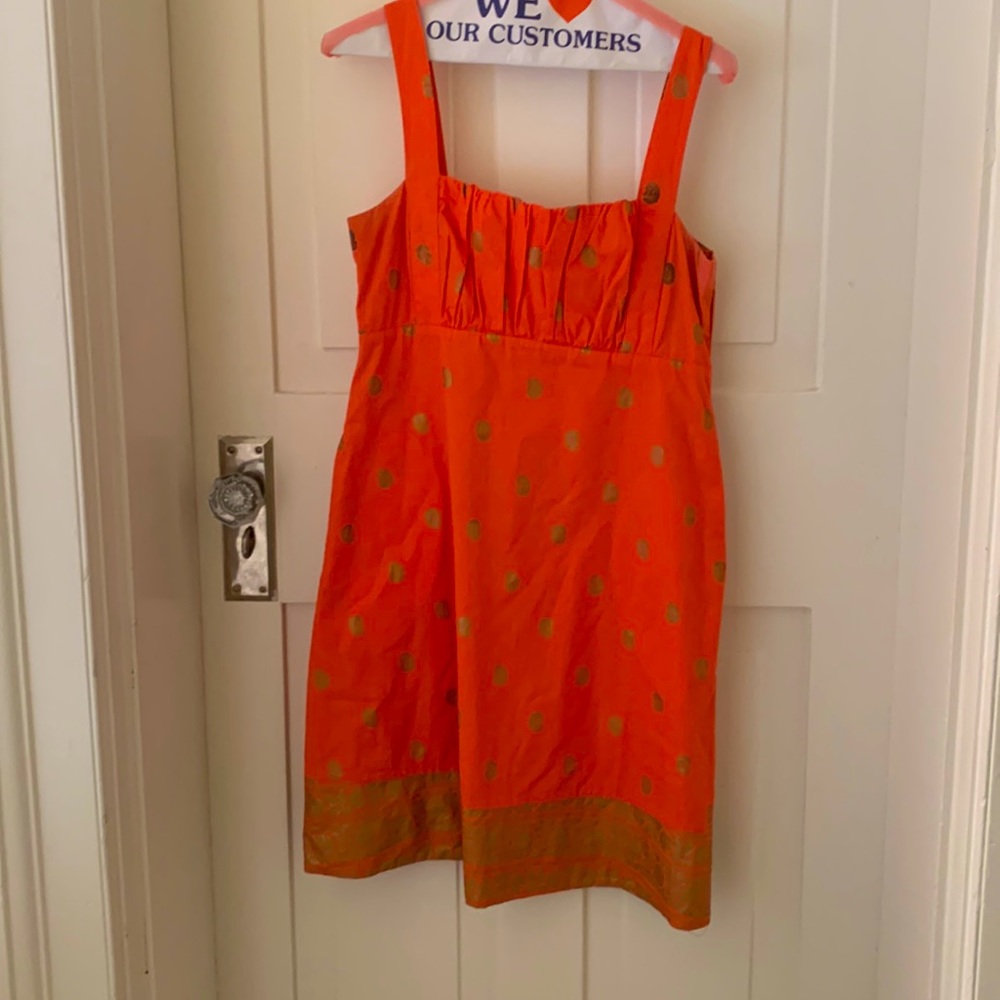Orange paisley dress size 6ish
